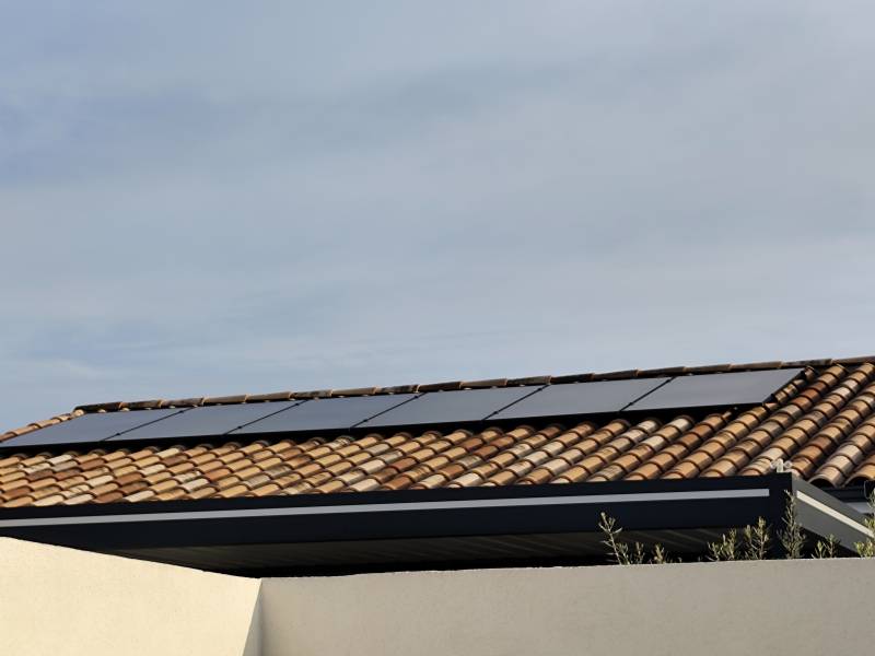 Installation de 6 panneaux solaires d’une puissance de 500 wc et d’une batterie de stockage virtuel dans une maison individuelle à Nîmes dans le département du Gard 30, par le Groupe Solaireau