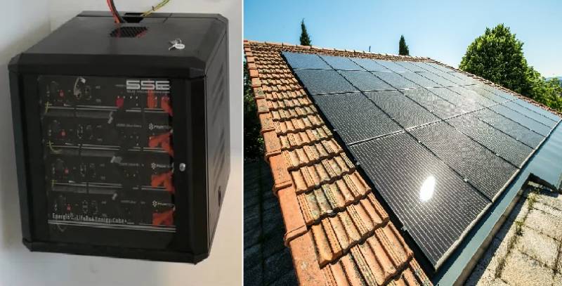 Pose kit de panneaux solaires photovoltaïques + batterie physique LITHIUM